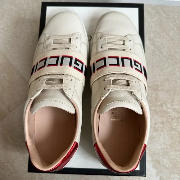 AUTHENTIC Gucci Ace Sneaker with Gucci Stripe - Picture 8 of 14